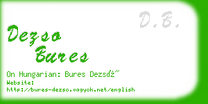 dezso bures business card